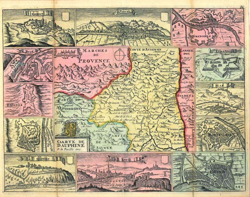 Dal Monviso al Moncenisio: cartografia a stampa dal XVI al XVIII secolo - Pinerolo