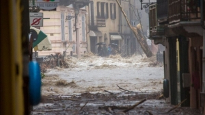Il centro di Garessio (CN) devastato dall&#039;alluvione nel novembre 2016