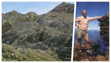 A sinistra, scorcio panoramico sulla Val Grande (foto T. Farina); a destra, Nino Chiovini  