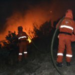 Volontario AIB durante l'emergenza | foto archivio corpo  A.I.B.