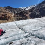 La ricercatrice Barbara Valle in attività  sul campo