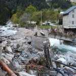 Alluvione nel territorio del Parco Alpi Marittime (foto archivio Ente parco)