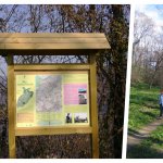 A sinistra, bacheca sulla via di Mongreno; a destra, Un tratto del sentiero 16 detto anche dei boschi (foto Pro Natura)