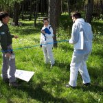 Dragging con telo (foto Tomassone)