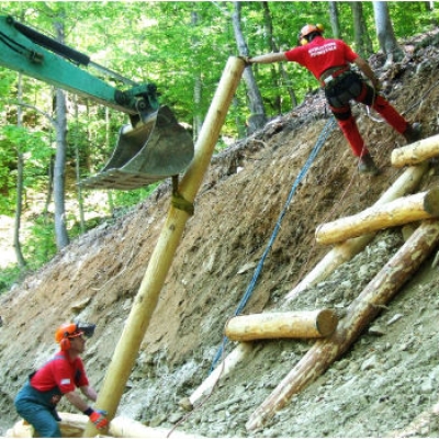 Intervento di ingegneria naturalistica foto arc. Regione Piemonte