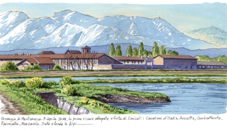 Grange di Montarucco | Acquerello di Lorenzo Dotti 