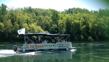 Navigazione a motore a Fondotoce - Foto p.g.c. Ente gestione Ticino Lago Maggiore 