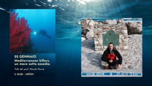 Nelle immagini, il biologo marino Nicola Nurra, ospite  del Museo Regionale di Scienze Naturali 