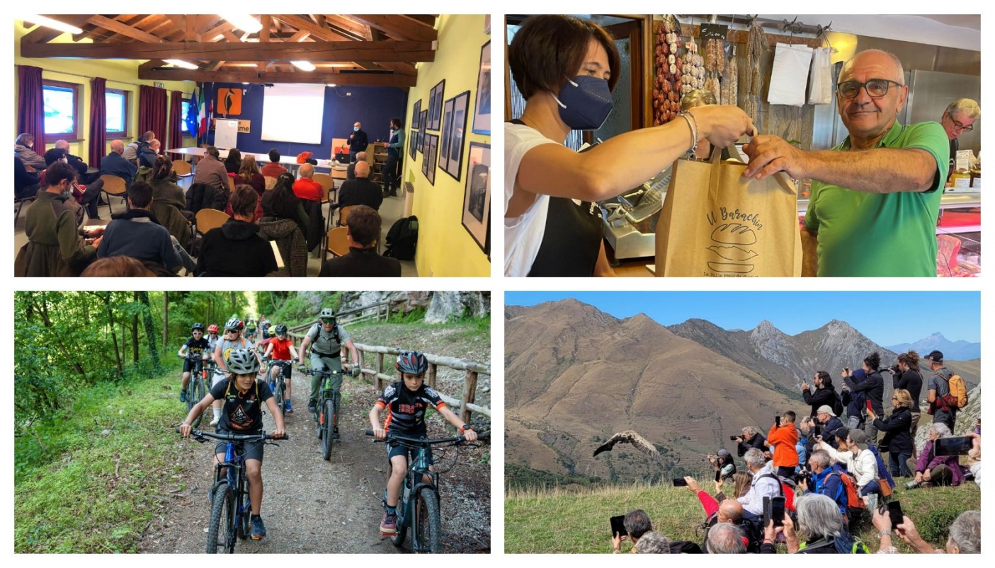 Immagini evocative delle ricadute positive di un parco sul territorio - Fonte: Profilo Facebook AAPP Alpi Marittime