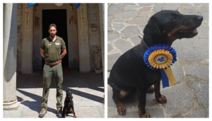 Roberto De Luca e la cagnolina Bonnie - Foto EGAP Ticino e Lago Maggiore