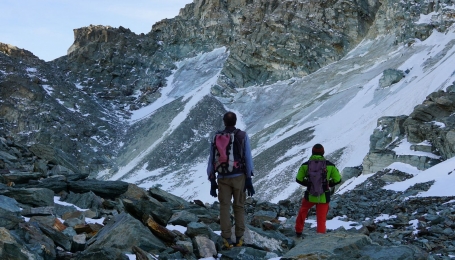 Il Coolidge Superiore ripreso dal Colle delle Cadreghe di Viso  il 4 ottobre 2022 - Foto ARPA Piemonte