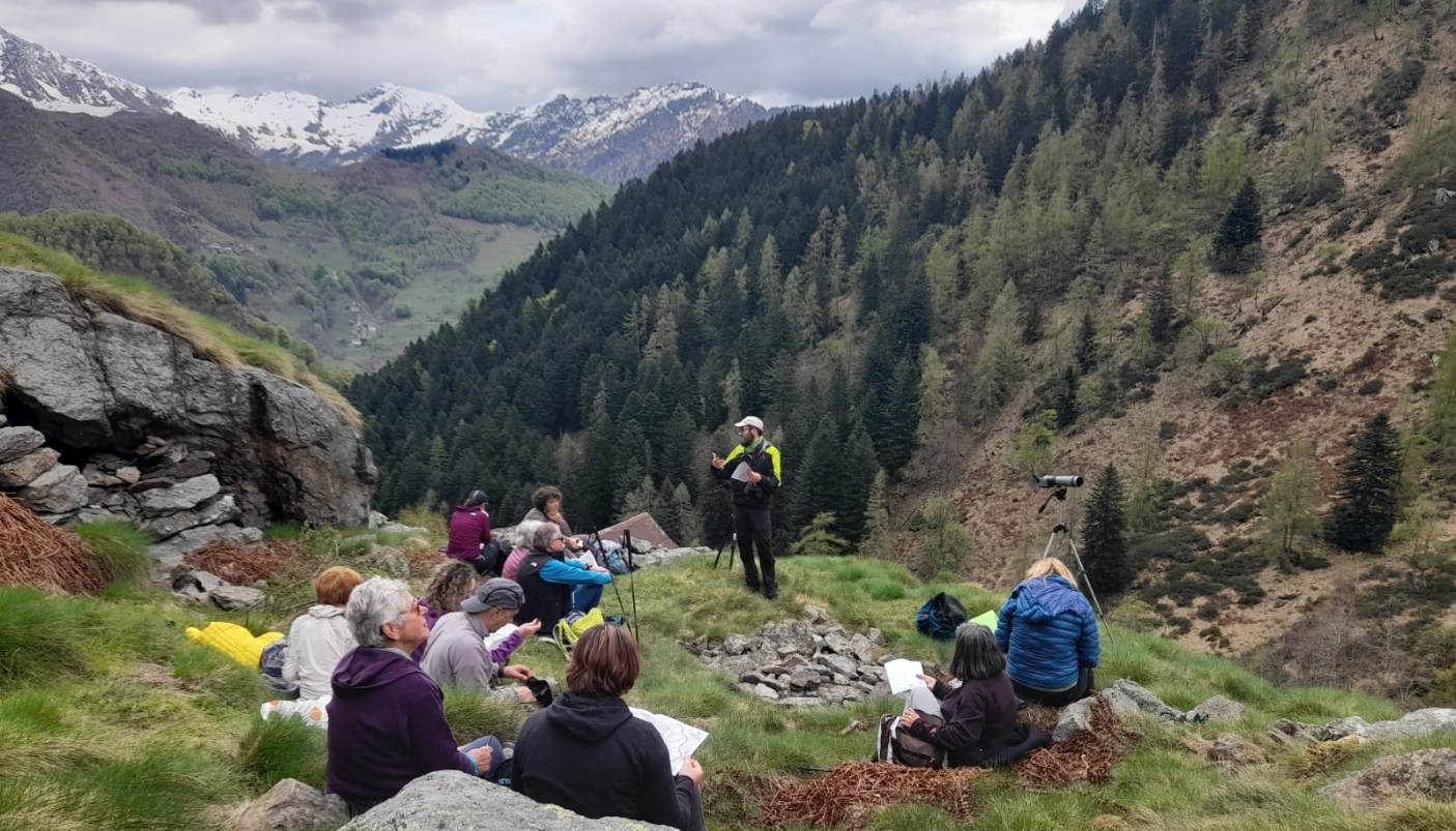 Osservazioni di monitoraggio faunistico con la Guida Marco Farina -  Foto p.g.c. EGAP Valle Sesia 