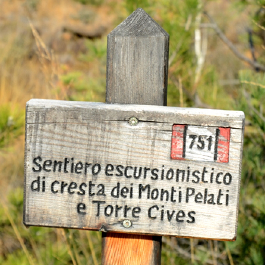 Il cartello segnavia del sentiero A.Molino