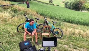 Un momento delle riprese di La Fabula e l'Arbiciol&ugrave; 