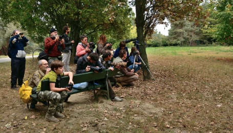 Birdwatching sul campo (Foto R. Ferrari)