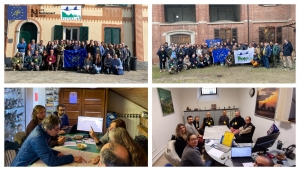 Da sx in alto in senso orario: gruppo esperti di Alessandria, gruppo esperti di Biella e Vercelli, tavolo tematico uccelli di Alessandria, tavolo tematico artropodi di Biella e Vercelli 