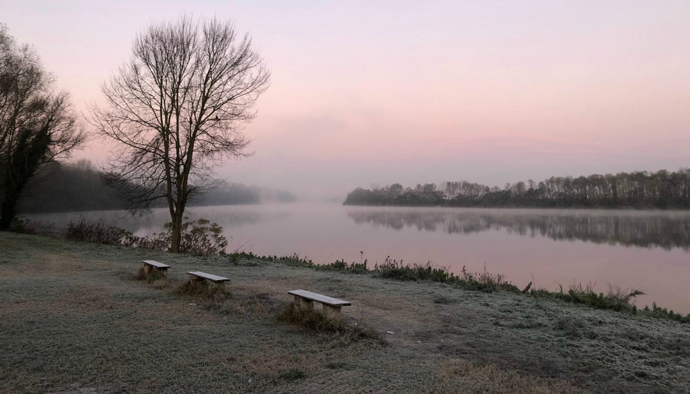 Il fiume Po al tramonto | Foto A.M. Bruno
