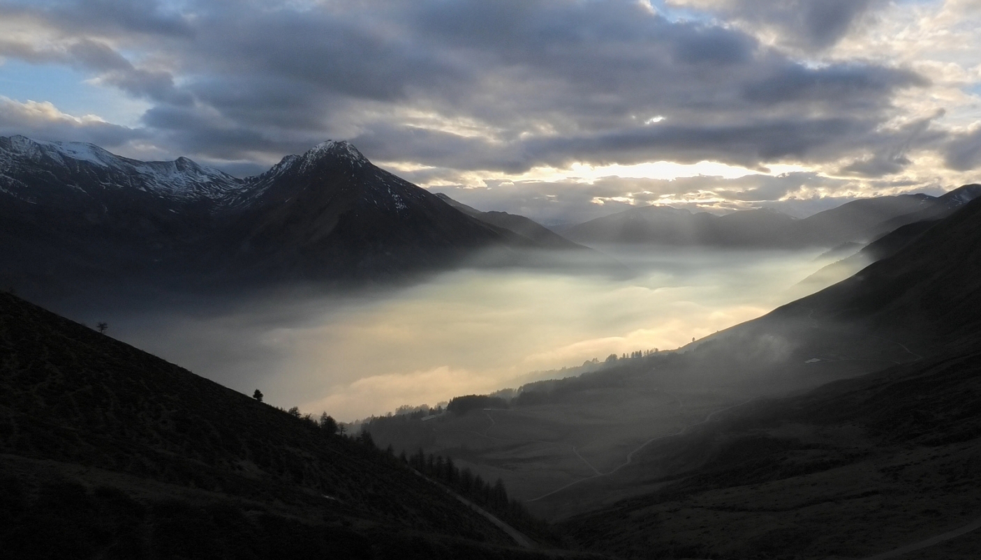 I panorami delle Alpi Cozie, tra l'autunno e l'inverno